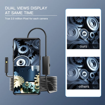 AN100 3 in 1 IP68 Waterproof USB-C / Type-C + Micro USB + USB Dual Cameras Industrial Didital Endoscope with 9 LEDs, Support Android System, Lens Diameter: 8mm, 1m Soft Cable, 2m Soft Cable, 3.5m Soft Cable, 5m Soft Cable, 10m Soft Cable, 1m Hard Cable...