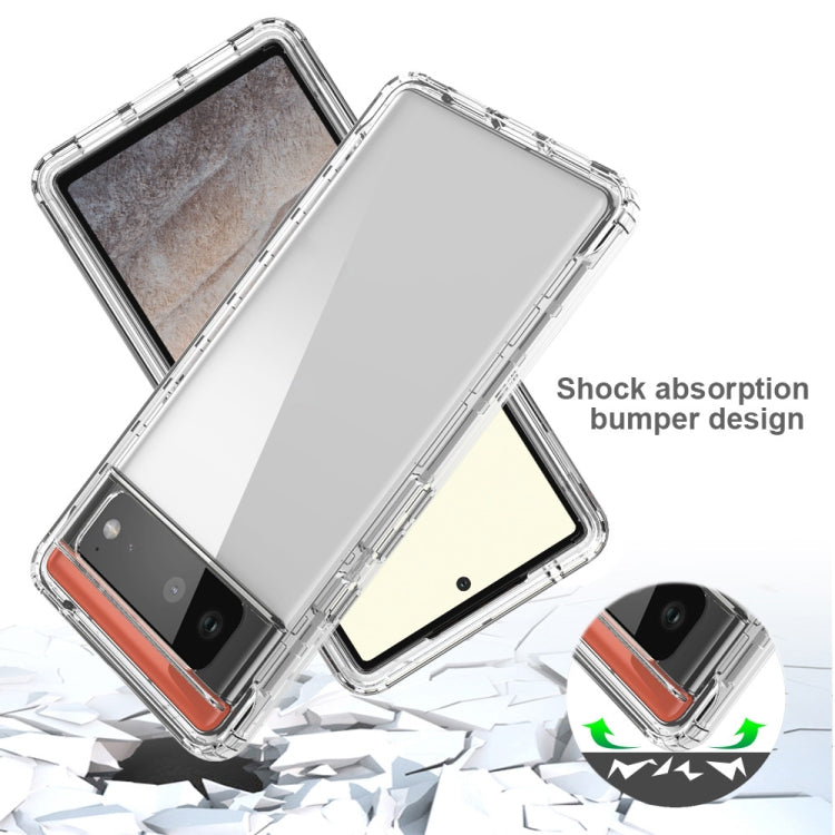 High Transparency Two-color Gradient PC + TPU Phone Protective Case, For Google Pixel 6, For Google Pixel 5, For Google Pixel 6 Pro