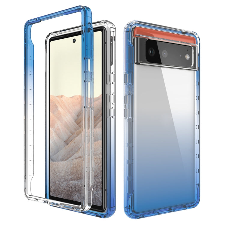 High Transparency Two-color Gradient PC + TPU Phone Protective Case, For Google Pixel 6, For Google Pixel 5, For Google Pixel 6 Pro