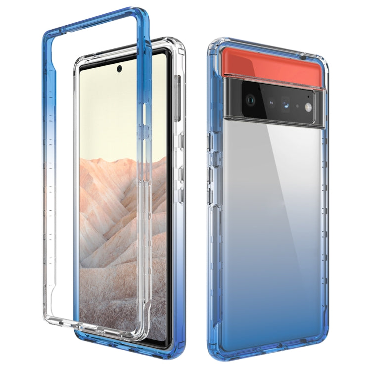 High Transparency Two-color Gradient PC + TPU Phone Protective Case, For Google Pixel 6, For Google Pixel 5, For Google Pixel 6 Pro