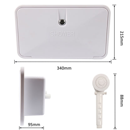 RV External Shower Box Head with Hose, A6622-01 White, A6622-02 Black
