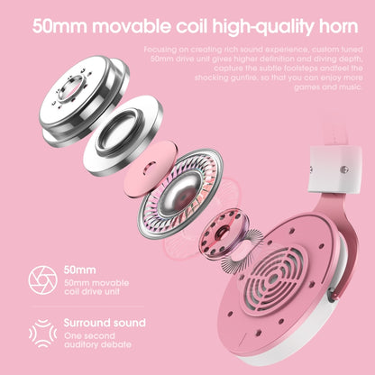 ONIKUMA X10 Car Ear LED Light Adjustable Gaming Headset with Microphone