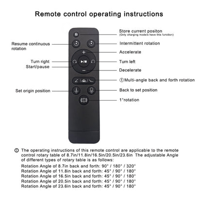 52cm Remote Control Electric Rotating Turntable Display Stand Video Shooting Props Turntable, Plug-in Power, 52cm, Plug-in Power,US Plug, 52cm, Plug-in Power,EU Plug, 52cm, Plug-in Power,AU Plug, 52cm, Plug-in Power,UK Plug, 52cm, Plug-in Power, US Plu...