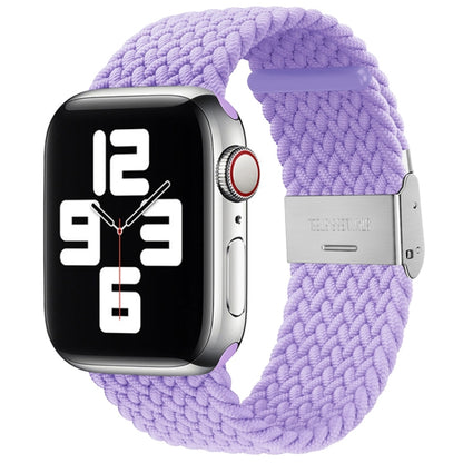 Nylon Braid One Buckle Replacement Watchband For Apple Watch Series, 7 41mm / 6&SE&5&4 40mm / 3&2&1 38mm