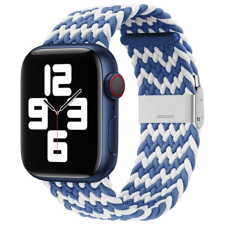 Nylon Braid One Buckle Replacement Watchband For Apple Watch Series, 7 45mm / 6&SE&5&4 44mm / 3&2&1 42mm