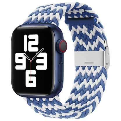 Nylon Braid One Buckle Replacement Watchband For Apple Watch Series, 7 45mm / 6&SE&5&4 44mm / 3&2&1 42mm