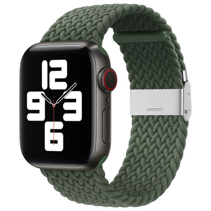Nylon Braid One Buckle Replacement Watchband For Apple Watch Series, 7 45mm / 6&SE&5&4 44mm / 3&2&1 42mm