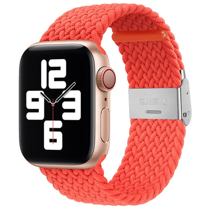Nylon Braid One Buckle Replacement Watchband For Apple Watch Series, 7 45mm / 6&SE&5&4 44mm / 3&2&1 42mm