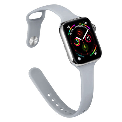 Slimming Silicone Replacement Watchband For Apple Watch Series, 7 41mm / 6&SE&5&4 40mm / 3&2&1 38mm, 7 45mm / 6&SE&5&4 44mm / 3&2&1 42mm