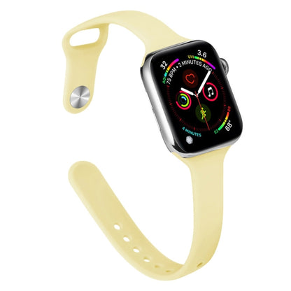 Slimming Silicone Replacement Watchband For Apple Watch Series, 7 41mm / 6&SE&5&4 40mm / 3&2&1 38mm, 7 45mm / 6&SE&5&4 44mm / 3&2&1 42mm