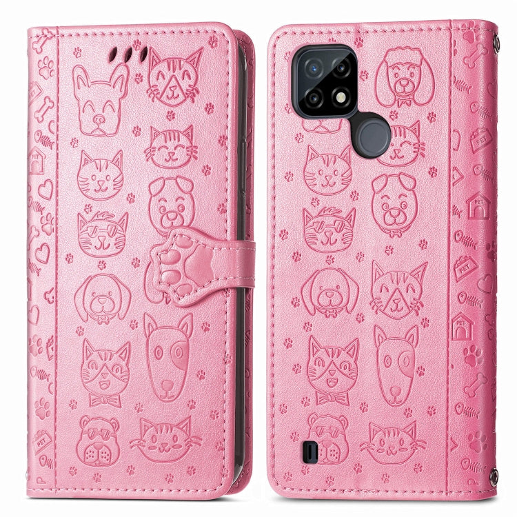 Cat and Dog Embossed Horizontal Flip Phone Leather Case with Holder & Card Slot & Wallet & Lanyard, For Doogee N40 Pro, For Infinix Zero 8, For OPPO Realme C21Y, For Vodafone Smart E11, For Wiko Power U30, For Xiaomi Mi 11T / 11T Pro                   ...