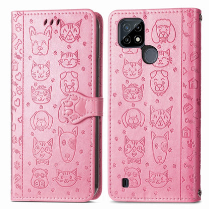 Cat and Dog Embossed Horizontal Flip Phone Leather Case with Holder & Card Slot & Wallet & Lanyard, For Doogee N40 Pro, For Infinix Zero 8, For OPPO Realme C21Y, For Vodafone Smart E11, For Wiko Power U30, For Xiaomi Mi 11T / 11T Pro                   ...