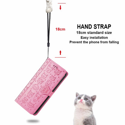 Cat and Dog Embossed Horizontal Flip Phone Leather Case with Holder & Card Slot & Wallet & Lanyard, For Doogee N40 Pro, For Infinix Zero 8, For OPPO Realme C21Y, For Vodafone Smart E11, For Wiko Power U30, For Xiaomi Mi 11T / 11T Pro                   ...
