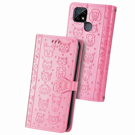 Cat and Dog Embossed Horizontal Flip Phone Leather Case with Holder & Card Slot & Wallet & Lanyard, For OPPO Realme C21Y, For Xiaomi Mi 11T / 11T Pro, For Honor Play 5T Youth, For Google Pixel 6