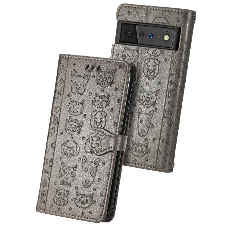 Cat and Dog Embossed Horizontal Flip Phone Leather Case with Holder & Card Slot & Wallet & Lanyard, For Doogee N40 Pro, For Infinix Zero 8, For OPPO Realme C21Y, For Vodafone Smart E11, For Wiko Power U30, For Xiaomi Mi 11T / 11T Pro                   ...