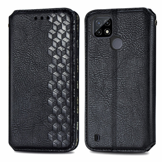 Cubic Grid Pressed Horizontal Flip Magnetic Leather Case with Holder & Card Slots & Wallet, For OPPO Realme C21Y, For Xiaomi Mi 11T / Mi 11T Pro, For Google Pixel 6, For Honor Play 5T Youth