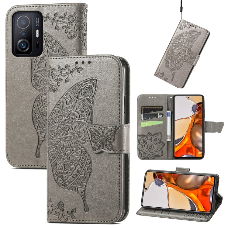Butterfly Love Flowers Embossed Horizontal Flip Leather Case with Holder & Card Slots & Wallet & Lanyard, For DOOGEE N40 Pro, For Infinix Zero 8, For OPPO Realme C21Y, For Vodafone Smart E11, For Wiko Power U30, For Xiaomi Mi 11T / 11T Pro             ...