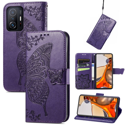 Butterfly Love Flowers Embossed Horizontal Flip Leather Case with Holder & Card Slots & Wallet & Lanyard, For DOOGEE N40 Pro, For Infinix Zero 8, For OPPO Realme C21Y, For Vodafone Smart E11, For Wiko Power U30, For Xiaomi Mi 11T / 11T Pro             ...