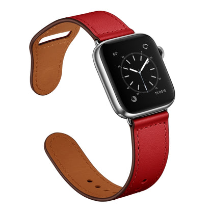 Leather Replacement Watchband For Apple Watch Series, 7 45mm / 6&SE&5&4 44mm / 3&2&1 42mm, 7 41mm / 6&SE&5&4 40mm / 3&2&1 38mm