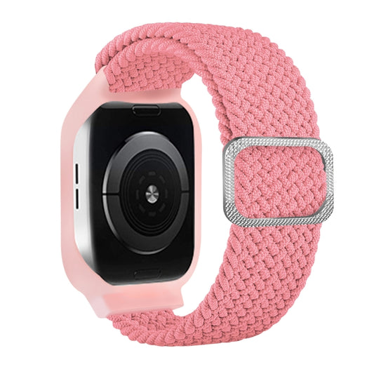 TPU Frame Buckle Braid Integrated Replacement Watchband For Apple Watch Series, 6 & SE & 5 & 4 40mm / 3 & 2 & 1 38mm, 6 & SE & 5 & 4 44mm / 3 & 2 & 1 42mm