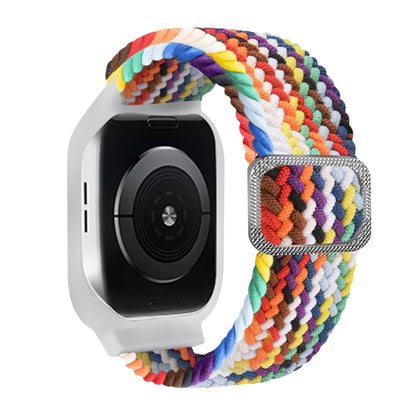 TPU-Rahmen-Schnallen-Geflecht integriertes Ersatz-Armband für Apple Watch Series, 6 & SE & 5 & 4 40mm / 3 & 2 & 1 38mm, 6 & SE & 5 & 4 44mm / 3 & 2 & 1 42mm