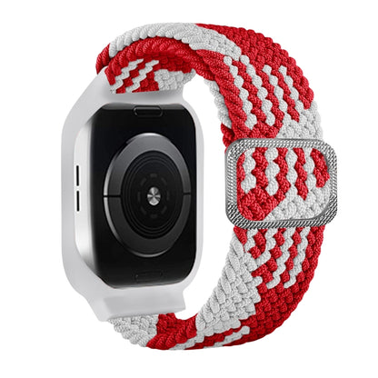 TPU-Rahmen-Schnallen-Geflecht integriertes Ersatz-Armband für Apple Watch Series, 6 & SE & 5 & 4 40mm / 3 & 2 & 1 38mm, 6 & SE & 5 & 4 44mm / 3 & 2 & 1 42mm