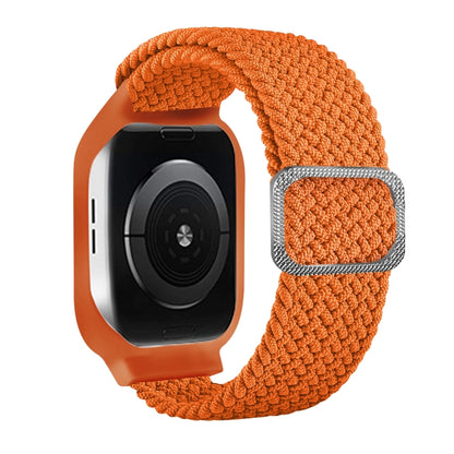 TPU Frame Buckle Braid Integrated Replacement Watchband For Apple Watch Series, 6 & SE & 5 & 4 40mm / 3 & 2 & 1 38mm, 6 & SE & 5 & 4 44mm / 3 & 2 & 1 42mm