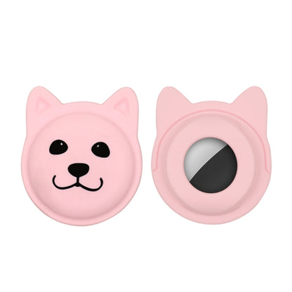 Cute Cartoon Pet Collar Anti-lost Tracker Silicone Case For AirTag, Serious Face, Naughty Smiley, Hanhan Smile, Naughty Smile