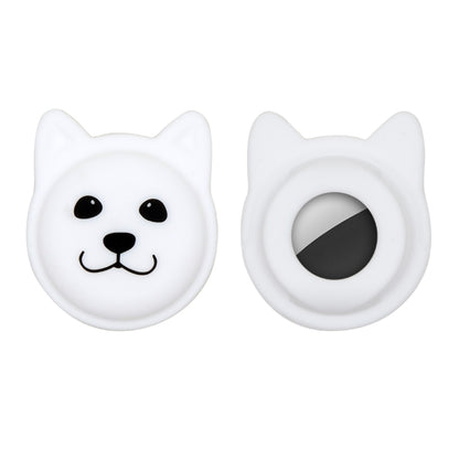 Cute Cartoon Pet Collar Anti-lost Tracker Silicone Case For AirTag, Serious Face, Naughty Smiley, Hanhan Smile, Naughty Smile