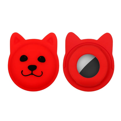 Cute Cartoon Pet Collar Anti-lost Tracker Silicone Case For AirTag, Serious Face, Naughty Smiley, Hanhan Smile, Naughty Smile