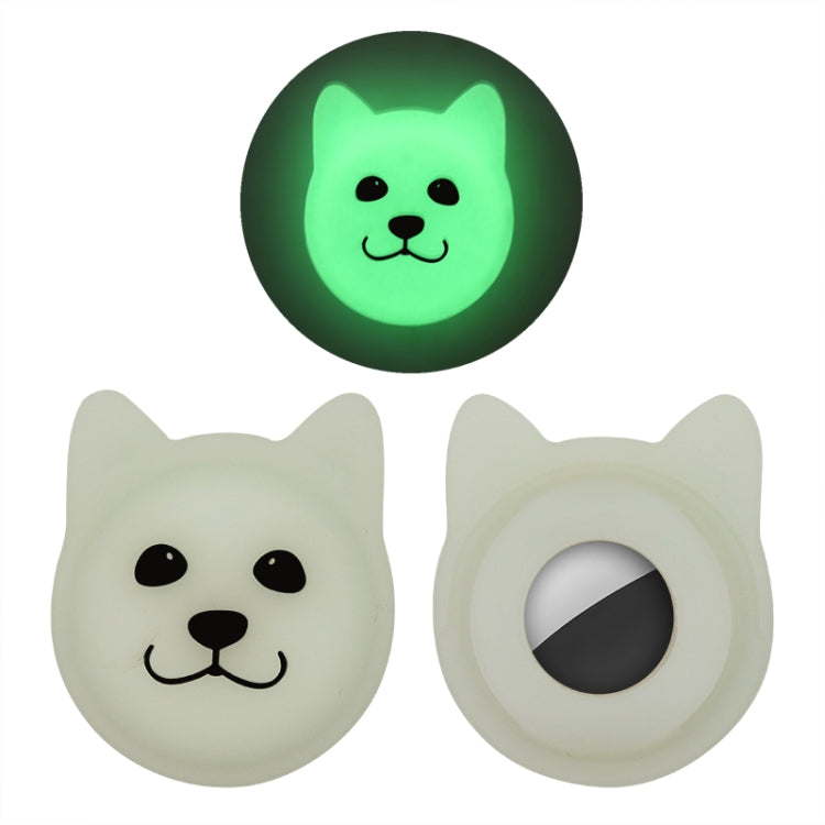 Cute Cartoon Pet Collar Anti-lost Tracker Silicone Case For AirTag, Serious Face, Naughty Smiley, Hanhan Smile, Naughty Smile
