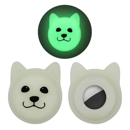 Cute Cartoon Pet Collar Anti-lost Tracker Silicone Case For AirTag, Serious Face, Naughty Smiley, Hanhan Smile, Naughty Smile