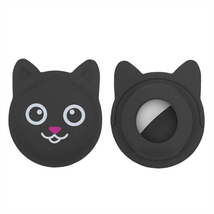 Cute Cartoon Pet Collar Anti-lost Tracker Silicone Case For AirTag, Serious Face, Naughty Smiley, Hanhan Smile, Naughty Smile