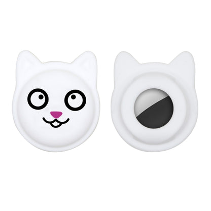 Cute Cartoon Pet Collar Anti-lost Tracker Silicone Case For AirTag, Serious Face, Naughty Smiley, Hanhan Smile, Naughty Smile