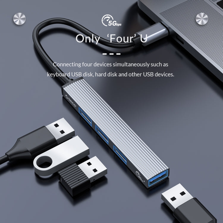 ORICO AH-12F 4 In 1 Type-C / USB-C to USB 3.0 HUB Docking Station, AH-12F
