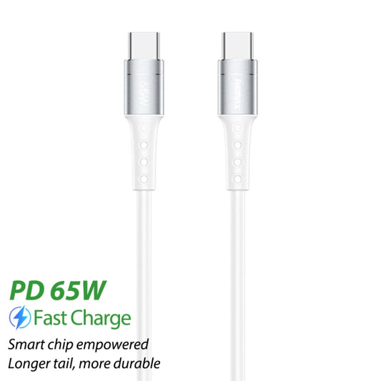 كابل شحن ونقل بيانات سريع من سلسلة REMAX RC-198C-C Chaining II بقدرة 65 واط، من نوع USB-C / Type-C إلى USB-C / Type-C، طول الكابل: 1 متر، RC-198C-C