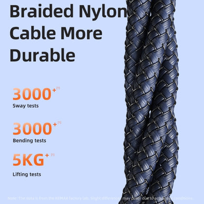 REMAX RC-199th Whirly Series 5A USB to USB-C / Type-C + 8 Pin + Micro USB Fast Charging Data Cable, Cable Length: 1.2m