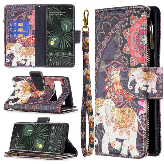 Colored Drawing Pattern Zipper Horizontal Flip Phone Leather Case with Holder & Card Slots & Wallet, For Google Pixel 6 Pro, For Google Pixel 6, For Samsung Galaxy M52 5G