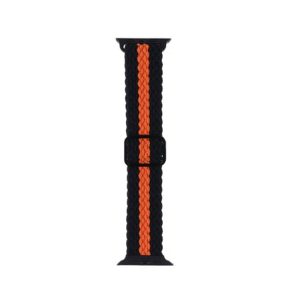 Adjustable Striped Woven Nylon Strap Watchband For Apple Watch Series, 7 41mm / 6&SE&5&4 40mm / 3&2&1 38mm, 7 45mm / 6&SE&5&4 44mm / 3&2&1 42mm