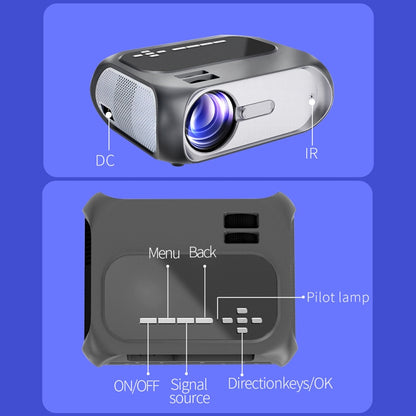 T7 1920x1080P 200 ANSI Portable Home Theater LED HD Digital Projector, Same Screen Version,, Same Screen Version, EU Plug, Same Screen Version, UK Plug, Same Screen Version, AU Plug