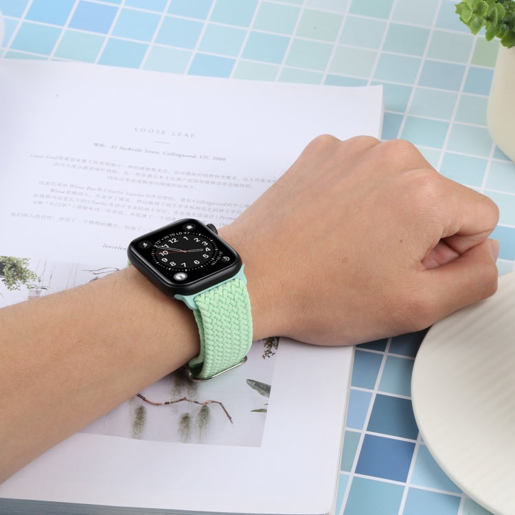 Nylon Braid Strap Watchband For Apple Watch Series, 7 45mm / 6&SE&5&4 44mm / 3&2&1 42mm