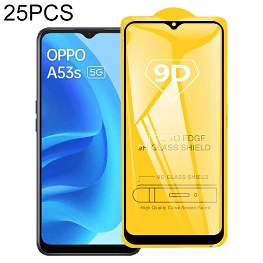 For Samsung Galaxy A53 5G 25pcs 9D Full Glue Screen Tempered Glass Film, For OPPO A53s 5G (25 PCS), For vivo Y20 2021 (25 PCS), For vivo iQOO Neo5 Lite (25 PCS), For OPPO K9s (25 PCS), For vivo S10e (25 PCS), For Huawei Enjoy 20e (25 PCS)