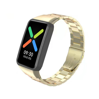 Stainless Steel Three-bead Strap Watchband, For OPPO Watch Free NFC