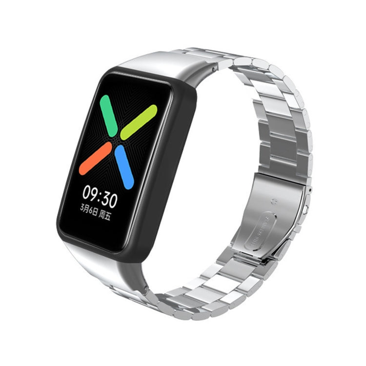 Stainless Steel Three-bead Strap Watchband, For OPPO Watch Free NFC