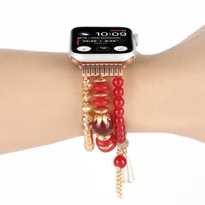 Pearl Strap Watchband For Apple Watch Series, 7 41mm / 6&SE&5&4 40mm / 3&2&1 38mm, 7 45mm / 6&SE&5&4 44mm / 3&2&1 42mm