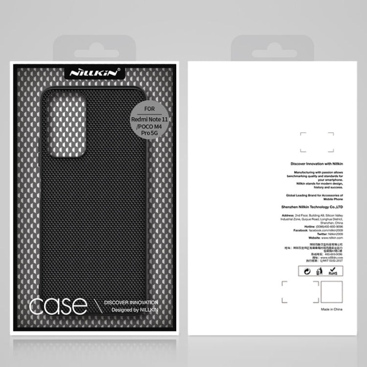 NILLKIN 3D Textured Nylon Fiber TPU Phone Case, For Xiaomi Redmi Note 11 / Poco M4 Pro 5G