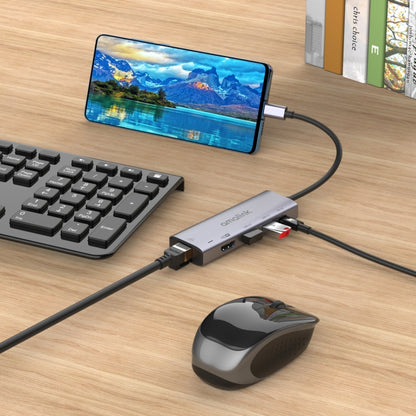amalink 95125D Type-C / USB-C to HDMI + RJ45 + 2 Ports USB + PD 3.0 Multi-function HUB, 95125D