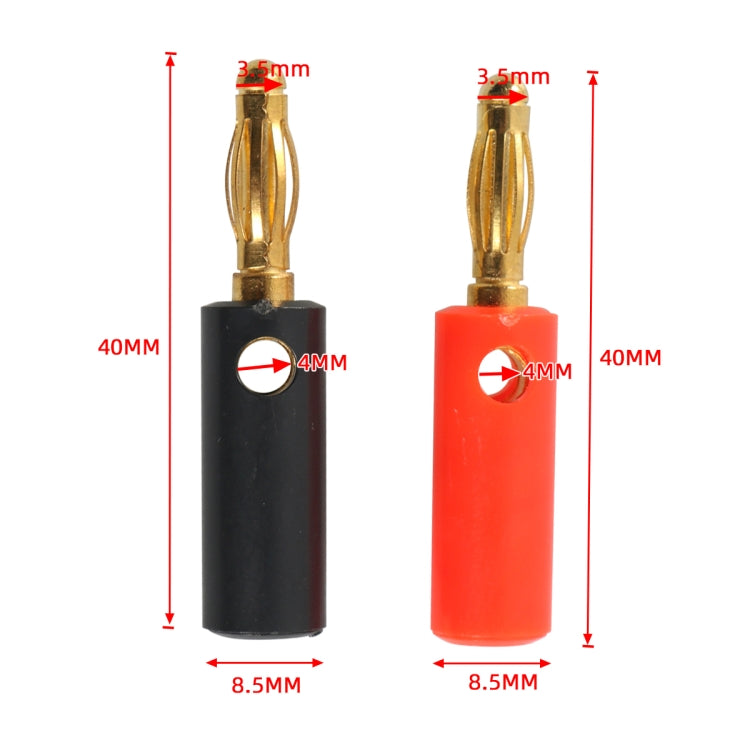 Car Red and Black Cover Gold-plated 4mm Banana Head Audio Plug, A6545 10 in 1, A6546 20 in 1, A6549 40 in 1