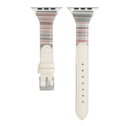 Stitching Stripes Genuine Leather Strap  Watchband, For Apple Watch Series, For Apple Watch Series 5