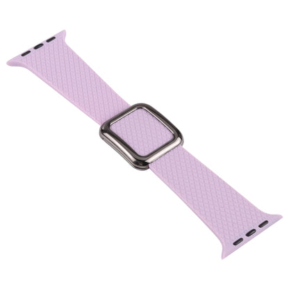Black Buckle Silicone Watchband For Apple Watch Series, 7 41mm / 6&SE&5&4 40mm / 3&2&1 38mm, 7 45mm / 6&SE&5&4 44mm / 3&2&1 42mm